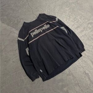 Pelle Pelle Navy and White Logo Pullover